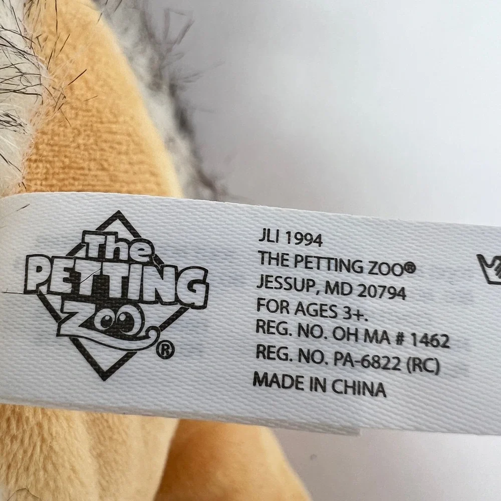 The Petting Zoo Wild Ones Coyote Plush 12 Inch Brown Tan Recycled Stuffed Toy
